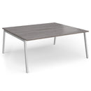 Connex Plus Angled Back To Back Desk - Grey Oak - NWOF