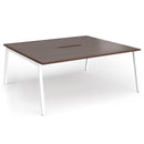 Connex Plus Angled Back To Back Desk - Walnut - NWOF