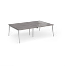 Connex Plus Angled Double Back To Back Desk - Grey Oak - NWOF