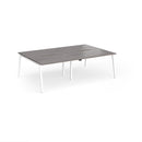 Connex Plus Angled Double Back To Back Desk - Grey Oak - NWOF