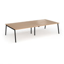 Connex Plus Angled Double Back To Back Desk - Beech - NWOF