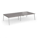 Connex Plus Angled Double Back To Back Desk - Grey Oak - NWOF