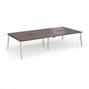 Connex Plus Angled Double Back To Back Desk - Walnut - NWOF