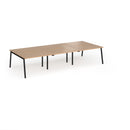 Connex Plus Angled Triple Back To Back Desk - Beech - NWOF