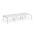 Connex Plus Angled Triple Back To Back Desk - White - NWOF