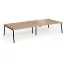 Connex Plus Angled Double Back To Back Desk - Beech - NWOF