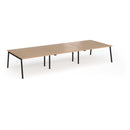 Connex Plus Angled Triple Back To Back Desk - Beech - NWOF