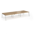 Connex Plus Angled Triple Back To Back Desk - Oak - NWOF