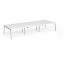 Connex Plus Angled Triple Back To Back Desk - White - NWOF