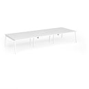 Connex Plus Angled Triple Back To Back Desk - White - NWOF