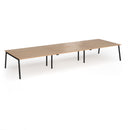 Connex Plus Angled Triple Back To Back Desk - Beech - NWOF