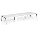 Connex Plus Angled Triple Back To Back Desk - White - NWOF