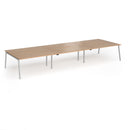 Connex Plus Angled Triple Back To Back Desk - Beech - NWOF