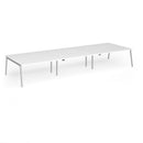 Connex Plus Angled Triple Back To Back Desk - White - NWOF