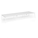 Connex Plus Angled Triple Back To Back Desk - White - NWOF