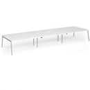 Connex Plus Angled Triple Back To Back Desk - White - NWOF