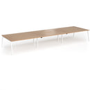 Connex Plus Angled Triple Back To Back Desk - Beech - NWOF