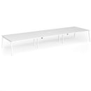 Connex Plus Angled Triple Back To Back Desk - White - NWOF