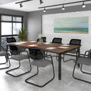 Adapt Rectangular Boardroom Table With 2 Cut-Outs - Oak - NWOF