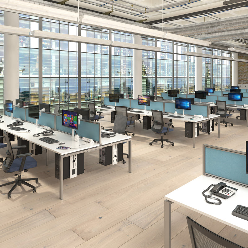 Adapt Triple Back to Back Desks 600mm Deep - White