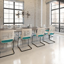 Adapt Rectangular Boardroom Table With 2 Cut-Outs - White - NWOF