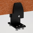 Dams Shush PET Double Desk Screen Clamp Bracket holding two desk screens securely with adjustable arms.