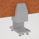Dams Shush PET double desk screen clamp bracket holding two partition screens in a professional office setup