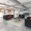 Eros Rectangular Coffee Table With Flat Rectangular Base - Grey Oak - NWOF