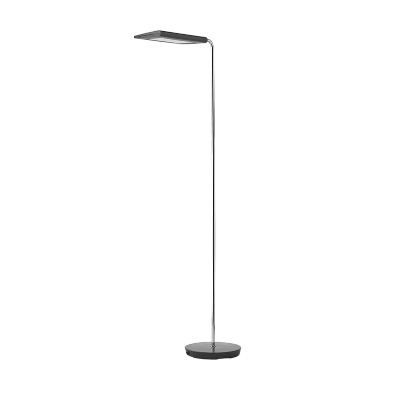 Anders LED Floor Lamp With Swiveling Head - Chrome & Black