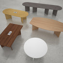 Arrow Head Rectangular Boardroom Table With Central Cut-Out - Walnut - NWOF