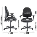 Bilbao Fabric Operators Chair With Lumbar Support - NWOF