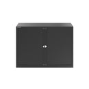 Bisley dark grey 1000mm wide essentials tambour unit with 718mm depth, front view showing sleek anthracite finish.