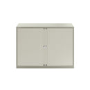 Bisley Essentials tambour unit in goose grey with 1000mm width and 718mm height, front view showing sleek storage design.