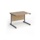 Contract 25 800mm Deep Straight Desk With Cantilever Leg - Kendal Oak - NWOF