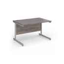 Contract 25 800mm Deep Straight Desk With Cantilever Leg - Grey Oak - NWOF