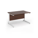 Contract 25 800mm Deep Straight Desk With Cantilever Leg - Walnut - NWOF
