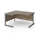 Dams Contract 25 ergonomic desk with Nebraska oak finish and cantilever legs, ideal for modern office workspace.