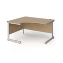 Dams Contract 25 ergonomic desk with Kendal Oak finish and cantilever legs, featuring a spacious work surface and modern design.