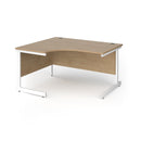 Dams Contract 25 ergonomic oak desk with cantilever legs, featuring a spacious workspace and modern design.