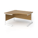 Dams Contract 25 ergonomic oak desk with cantilever legs, featuring a spacious work surface and modern design.