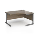 Dams Contract 25 ergonomic desk with Nebraska oak finish and cantilever legs, showcasing smooth wood surface and modern design