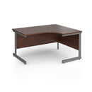 Dams Contract 25 ergonomic walnut desk with cantilever legs, featuring a spacious work surface and modern design.