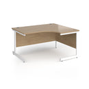 Dams Contract 25 ergonomic desk with Kendal Oak finish, featuring a cantilever leg design and spacious workspace.