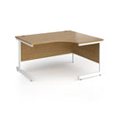 Dams Contract 25 ergonomic oak desk with cantilever legs, featuring a spacious work surface and modern design.