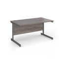 Contract 25 800mm Deep Straight Desk With Cantilever Leg - Grey Oak - NWOF