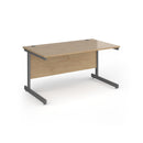 Contract 25 800mm Deep Straight Desk With Cantilever Leg - Kendal Oak - NWOF