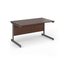Contract 25 800mm Deep Straight Desk With Cantilever Leg - Walnut - NWOF