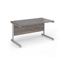 Contract 25 800mm Deep Straight Desk With Cantilever Leg - Grey Oak - NWOF