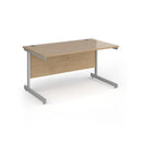 Contract 25 800mm Deep Straight Desk With Cantilever Leg - Kendal Oak - NWOF