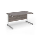 Contract 25 800mm Deep Straight Desk With Cantilever Leg - Grey Oak - NWOF
